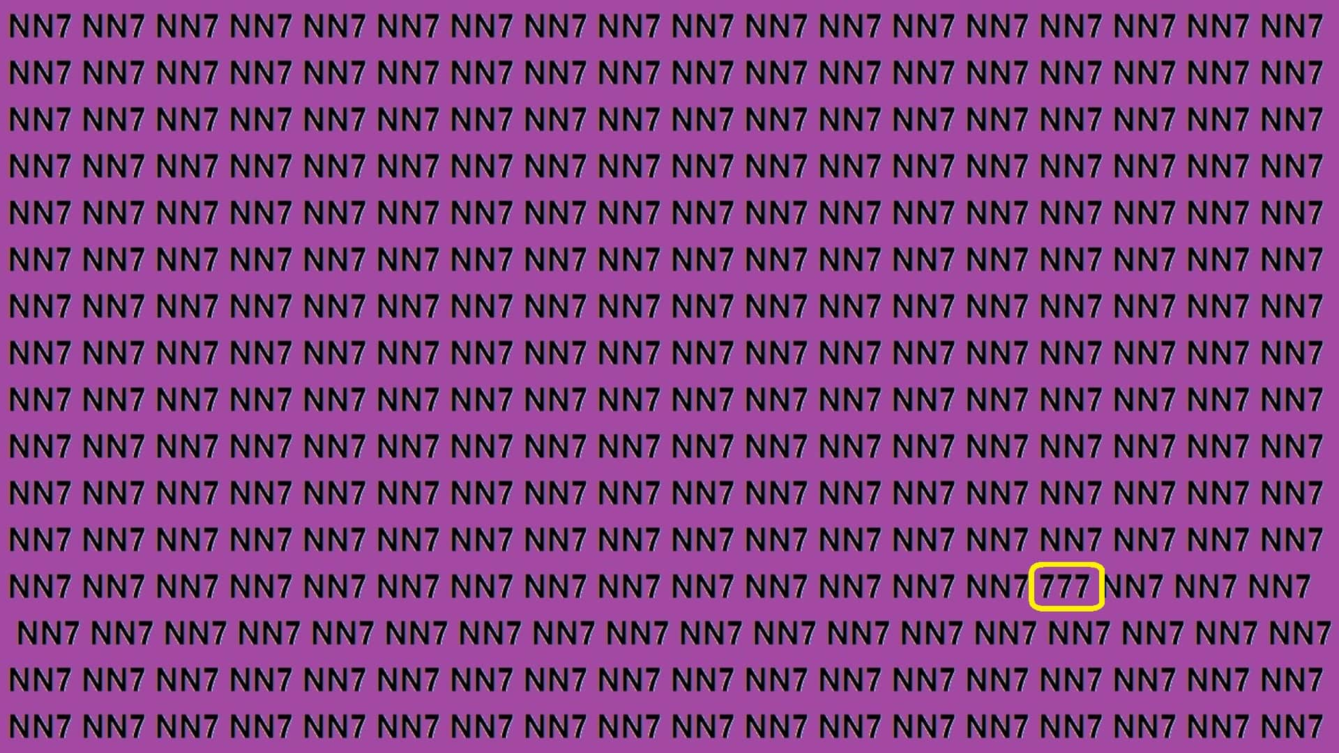 Optical Illusion IQ Test Brain Test Can You Spot 777 in 18 Seconds Brain Teaser Images