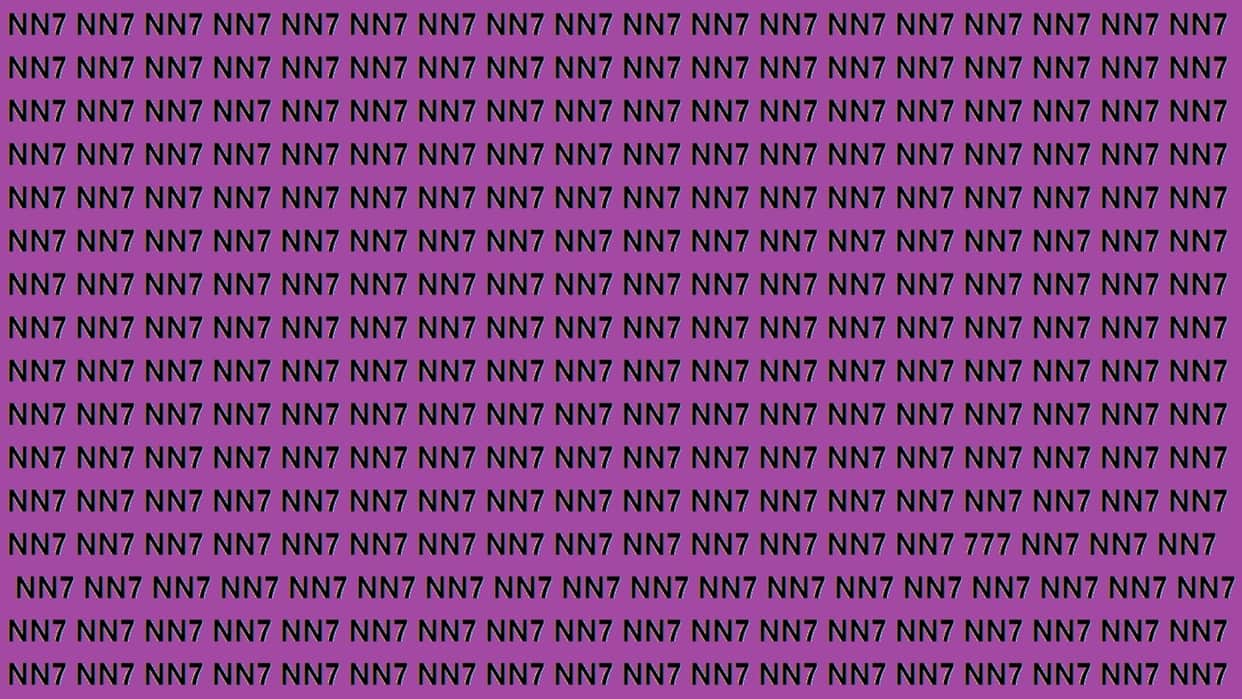 Optical Illusion IQ Test Brain Test Can You Spot 777 in 18 Seconds Brain Teaser Images