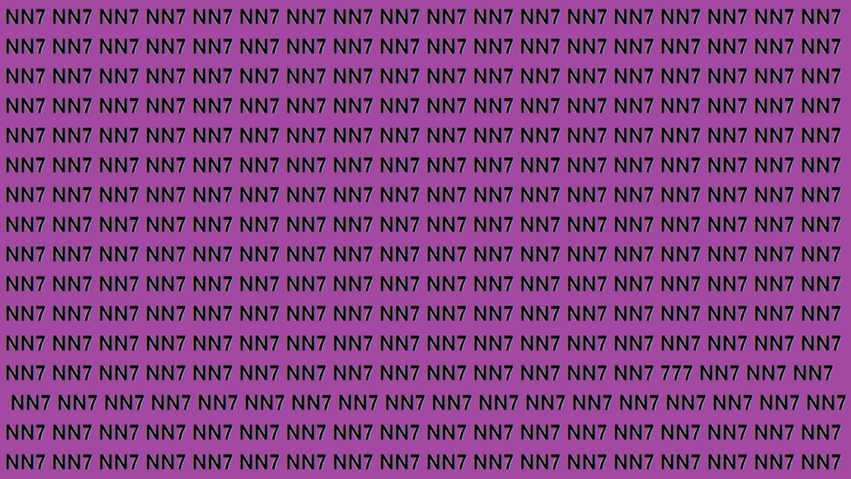 Optical Illusion IQ Test Brain Test Can You Spot 777 in 18 Seconds Brain Teaser Images