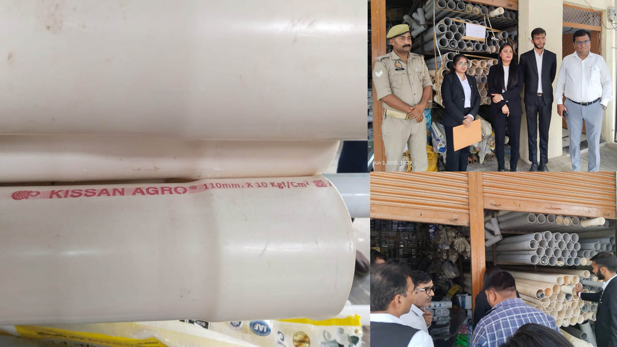 Auraiya: Delhi team raids, fake pipes worth Rs 40 lakh recovered