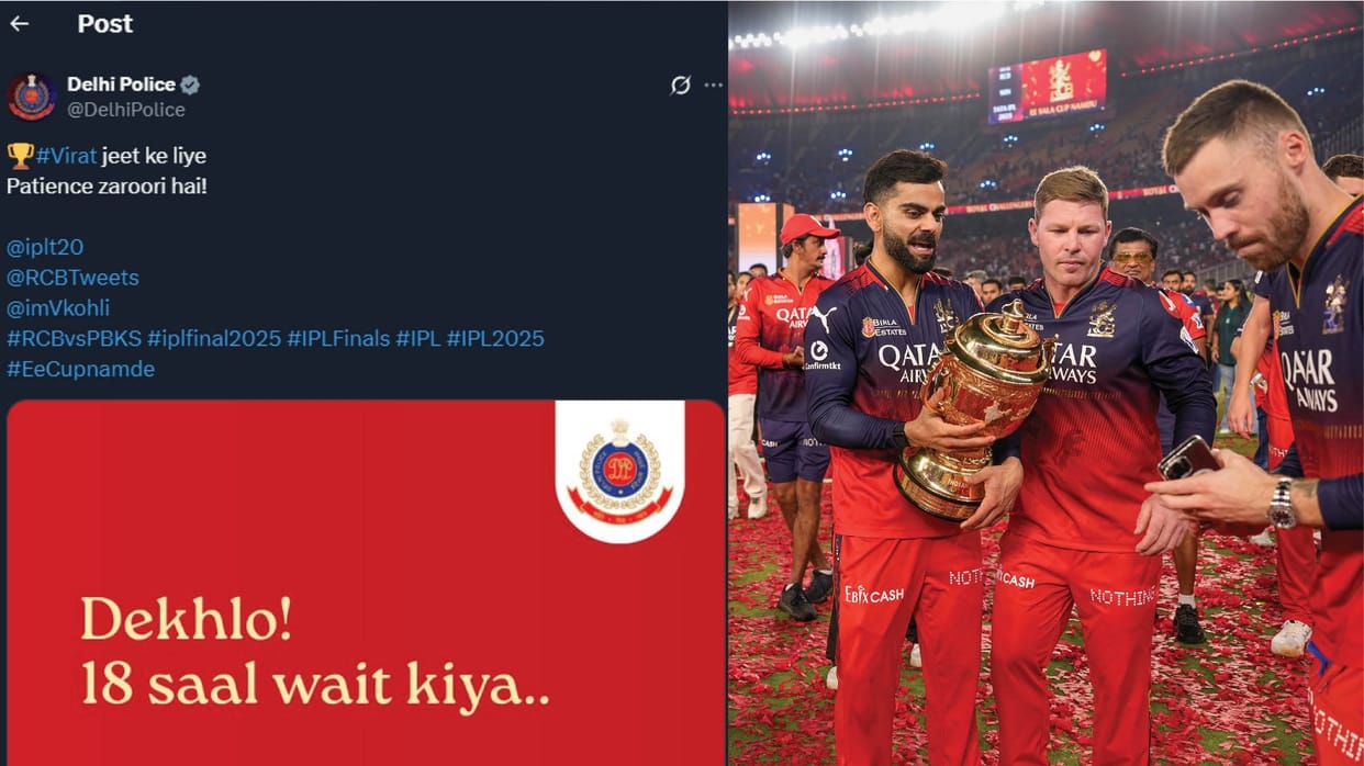 IPL 2025 After RCB's victory, Delhi Police's post is going viral on social media