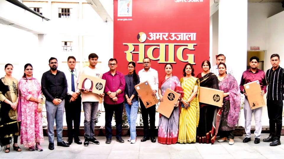 Meerut: Winners of Amar Ujala National Olympiad Season One were felicitated, launch of season two