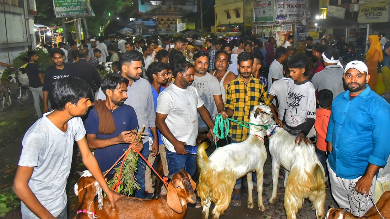 Goat market set up in Bareilly for Bakrid