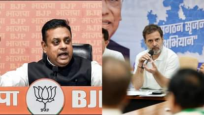 भाजपा प्रवक्ता संबित पात्रा और कांग्रेस नेता राहुल गांधी