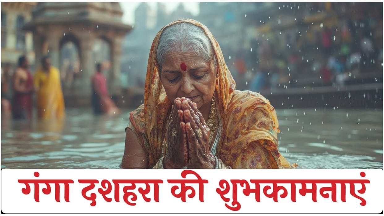 Happy Ganga Dussehra 2025 Wishes Images Quotes Messages Wallpapers ganga dussehra ki shubhkamnaye in hindi