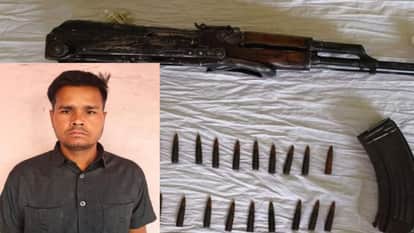 Rajasthan News: AK-47 and a cache of weapons recovered from the ravines of Dholpur