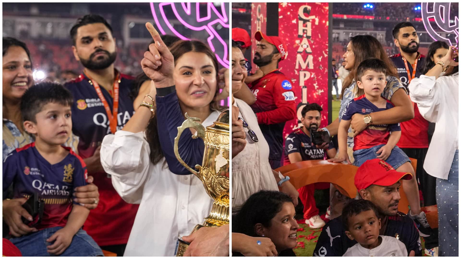 IPL 2025: Kohli-Anushka...Krunal-Pankhuri...Karthik-Dipika...Rajat-Aishwarya, players celebration with family