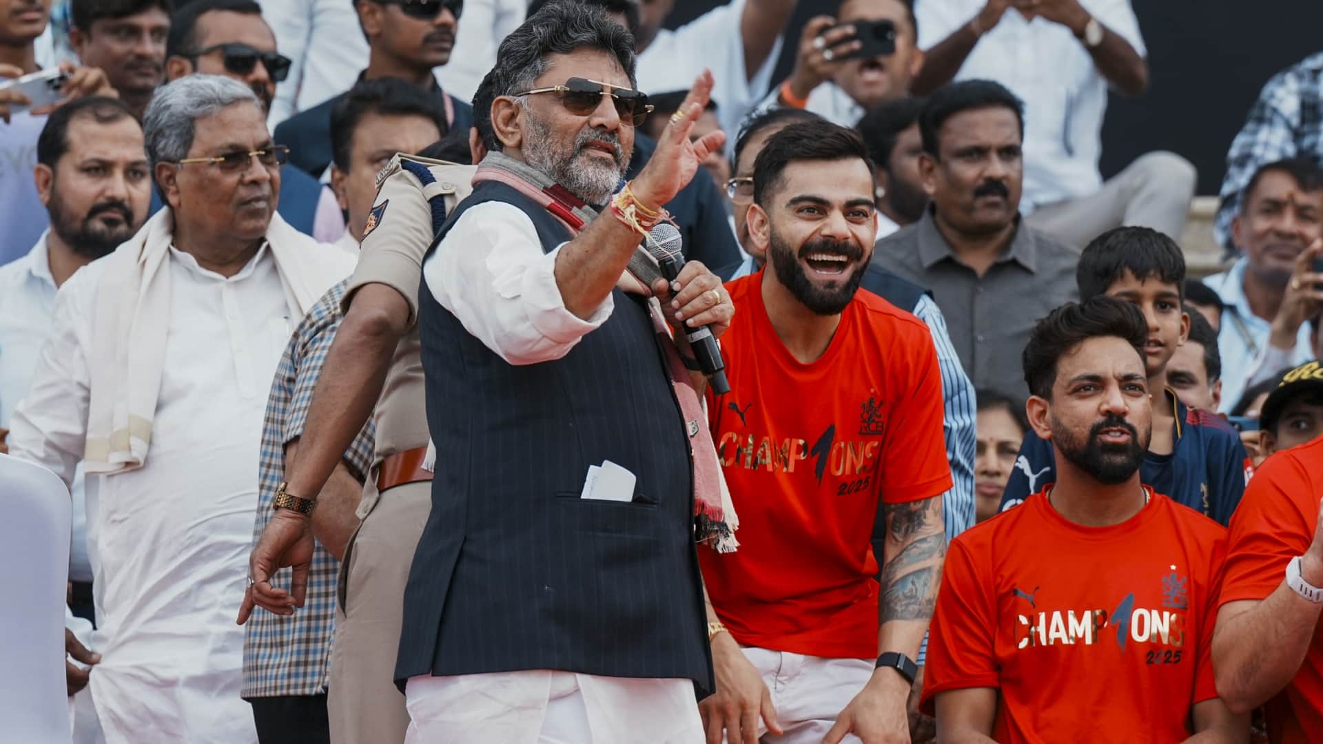 RCB IPL 2025 Victory Grand Celebration in Bengaluru Virat Kohli expressed his gratitude to the fans