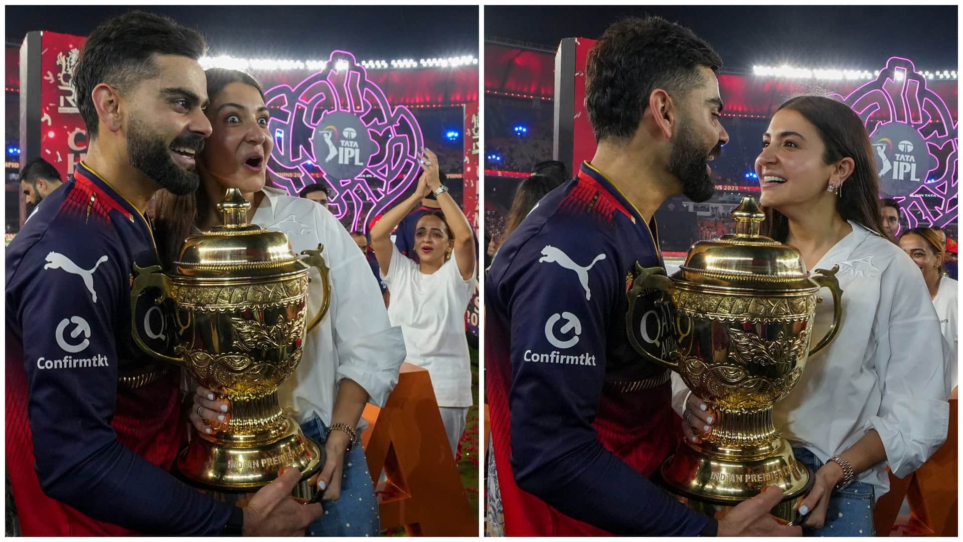 Virat-Anushka Photos: How Anushka handled emotional Kohli, celebrated happiness with Lady Luck, IPL 2025 RCB