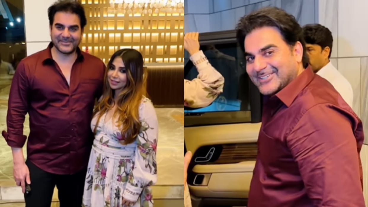 Arbaaz Khan Spotted With Sshura Actor wife Seen Hiding Baby Bump