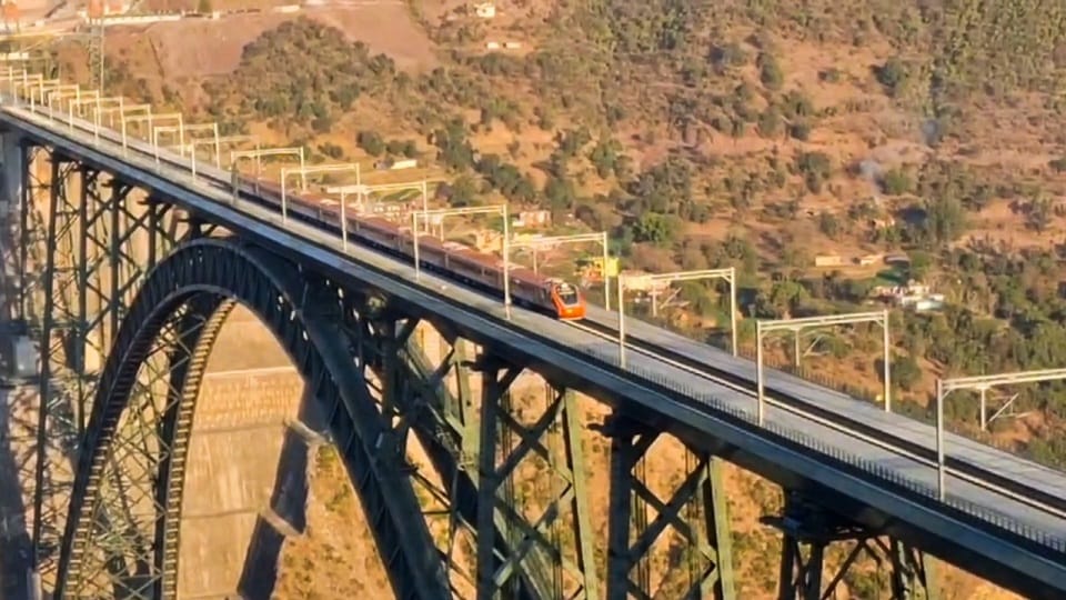 World tallest bridge chenab in pictures PM Modi will dedicate it to nation on friday flag off Vande Bharat