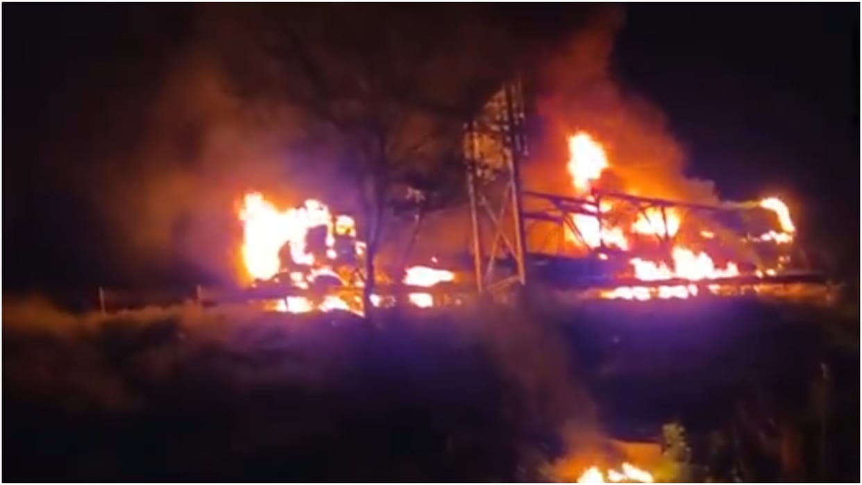 Ahmedabad Expressway Truck Collision Sparked Massive Fire Heavy Jam on National Expressway