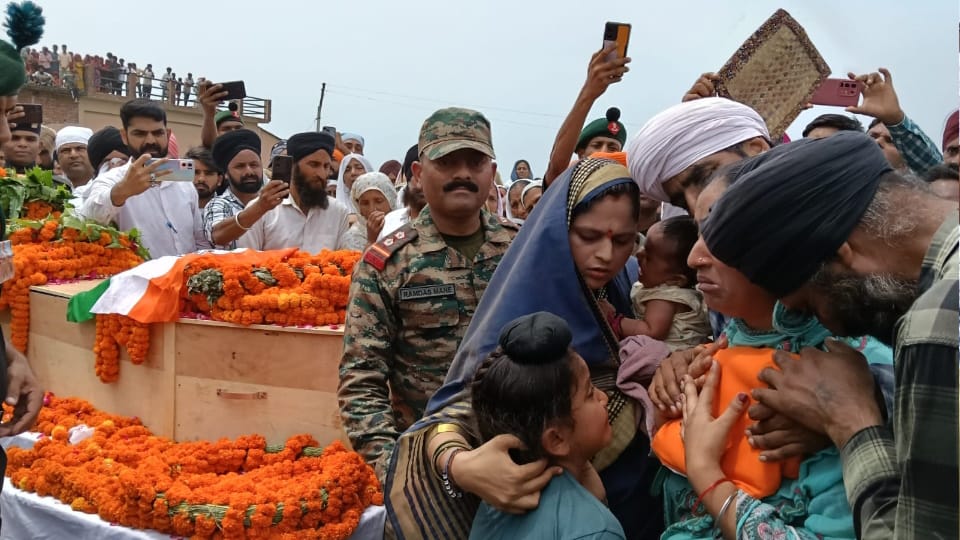 Sikkim landslide Havildar Lakhwinder sacrificed his life Grieving mother consoles her son father was a lion