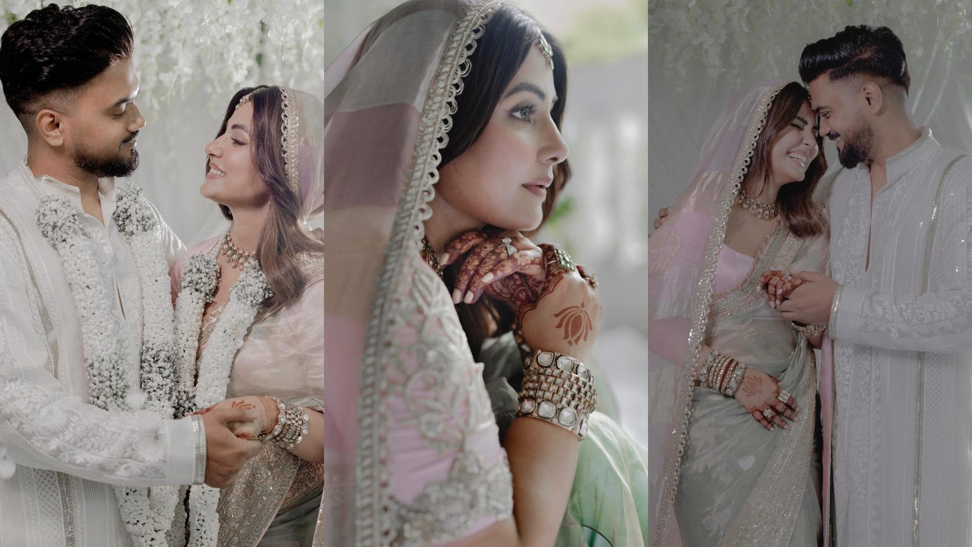 Hina Khan Wedding Look photos viral tv actress hina khan married with boyfriend rocky jaiswal see photos