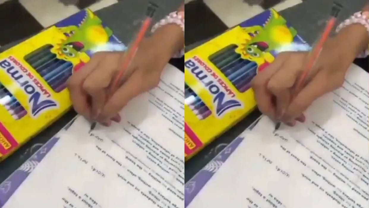 Girl cheated in the exam hide the phone in the pencil box no one got a clue video goes viral