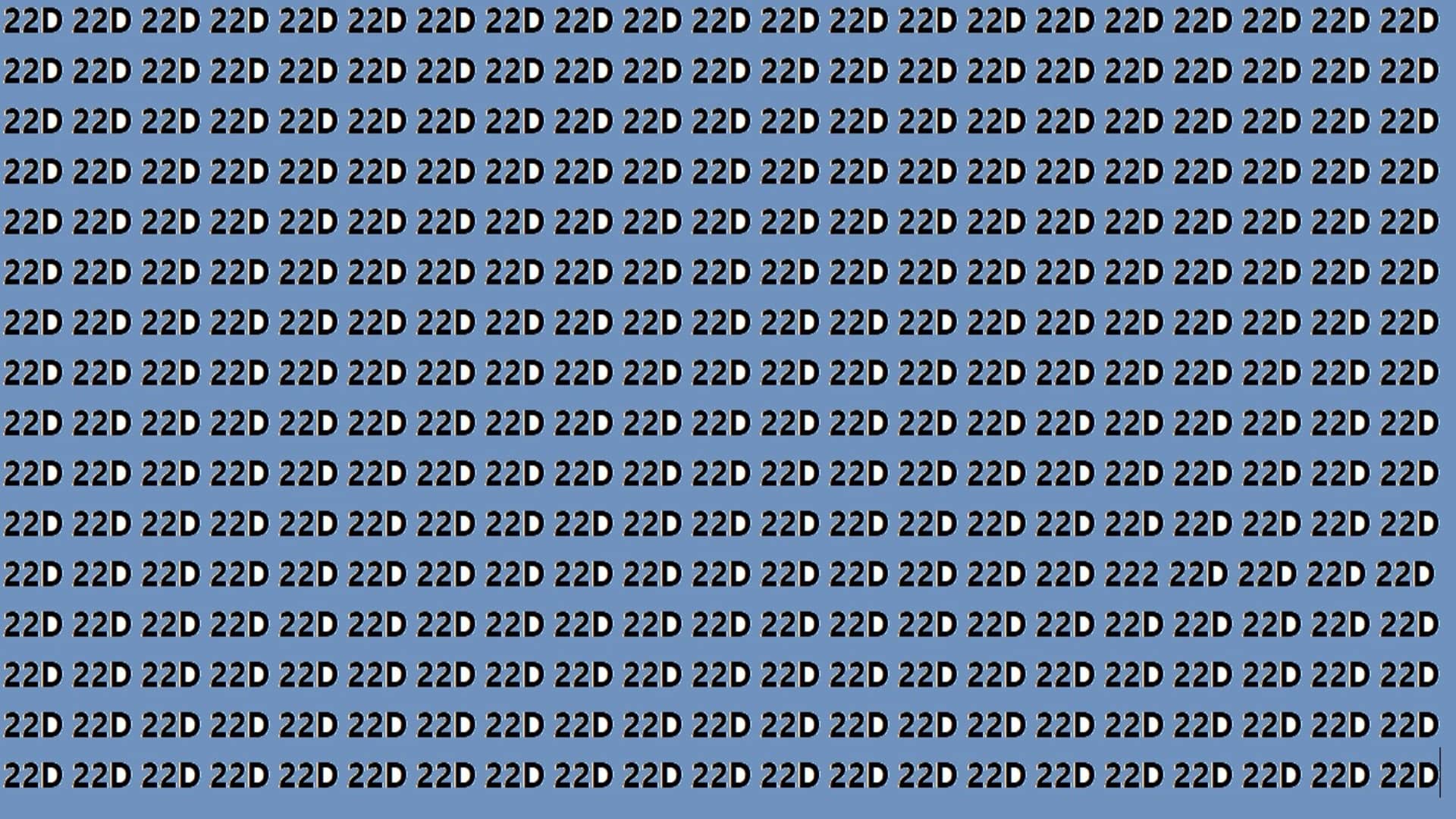 Optical Illusion Iq Test Brain Test If You Have Hawk Eyes then Find 222 in 21 Seconds