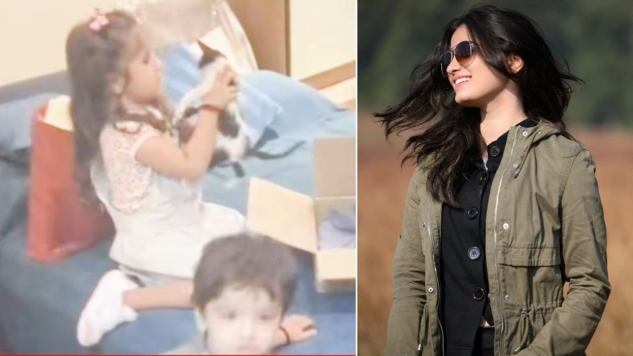 rasha thadani shares childhood cute video viral with kitten on world environment day celebs reacts