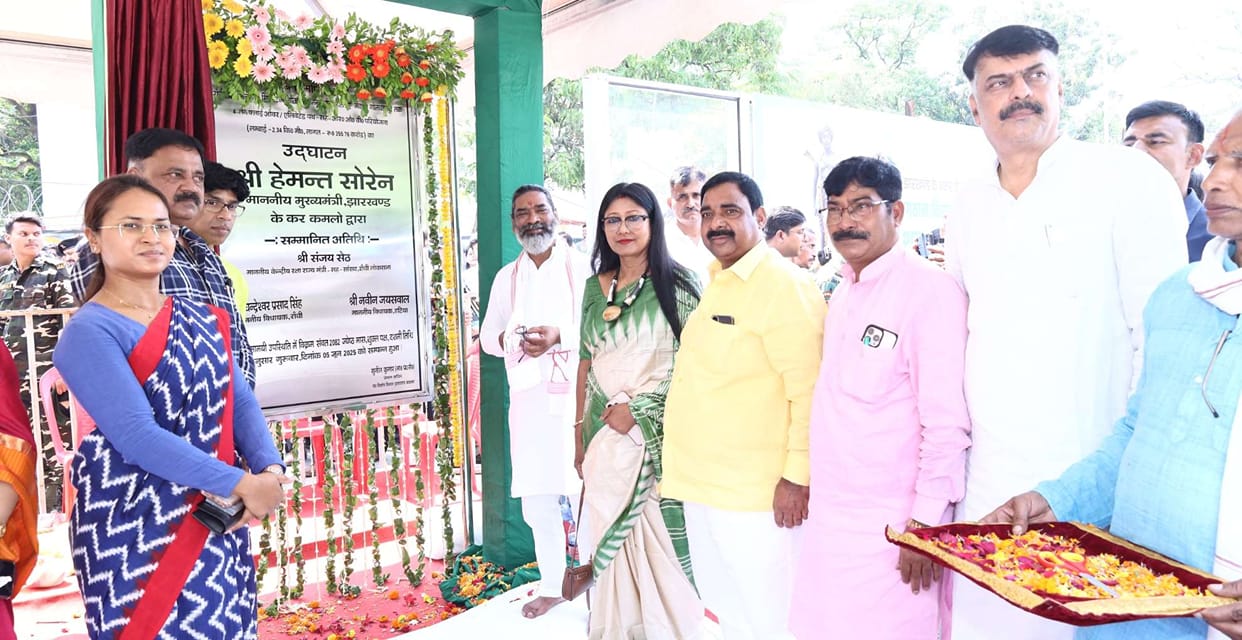 jharkhand cm hemant soren inaugurates four lane flyover ranchi traffic environment day