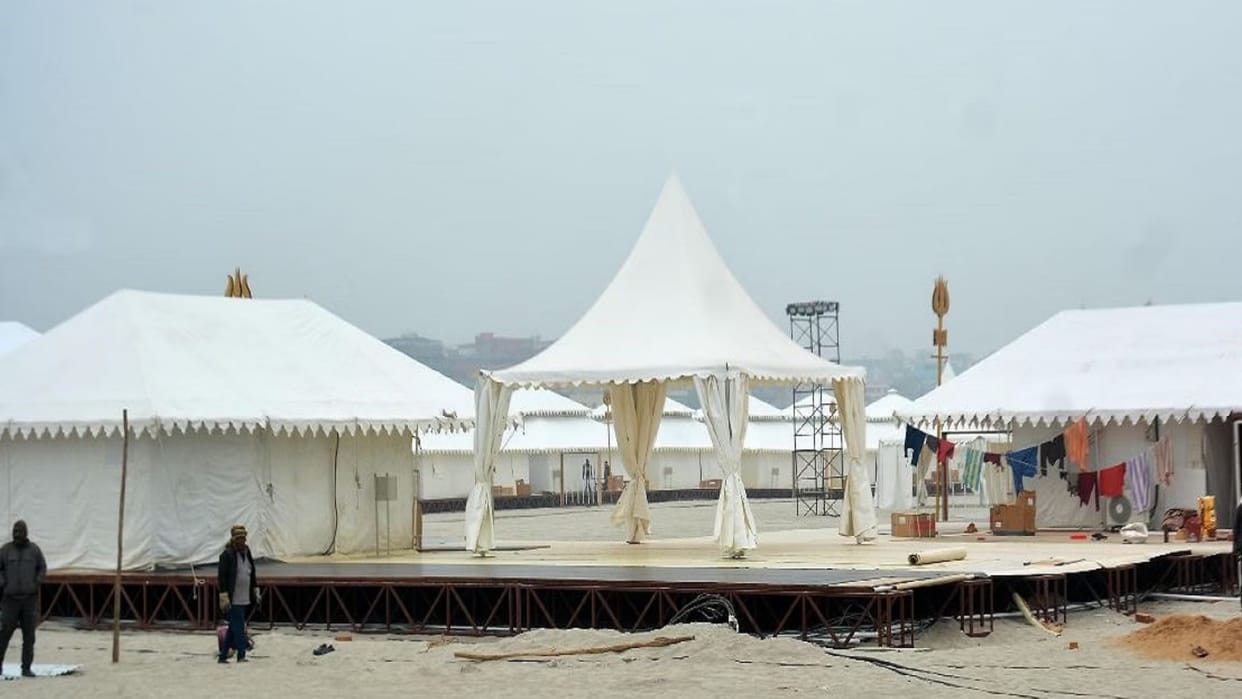 NGT reprimanded up government for collecting fines from companies setting up tent cities in varanasi