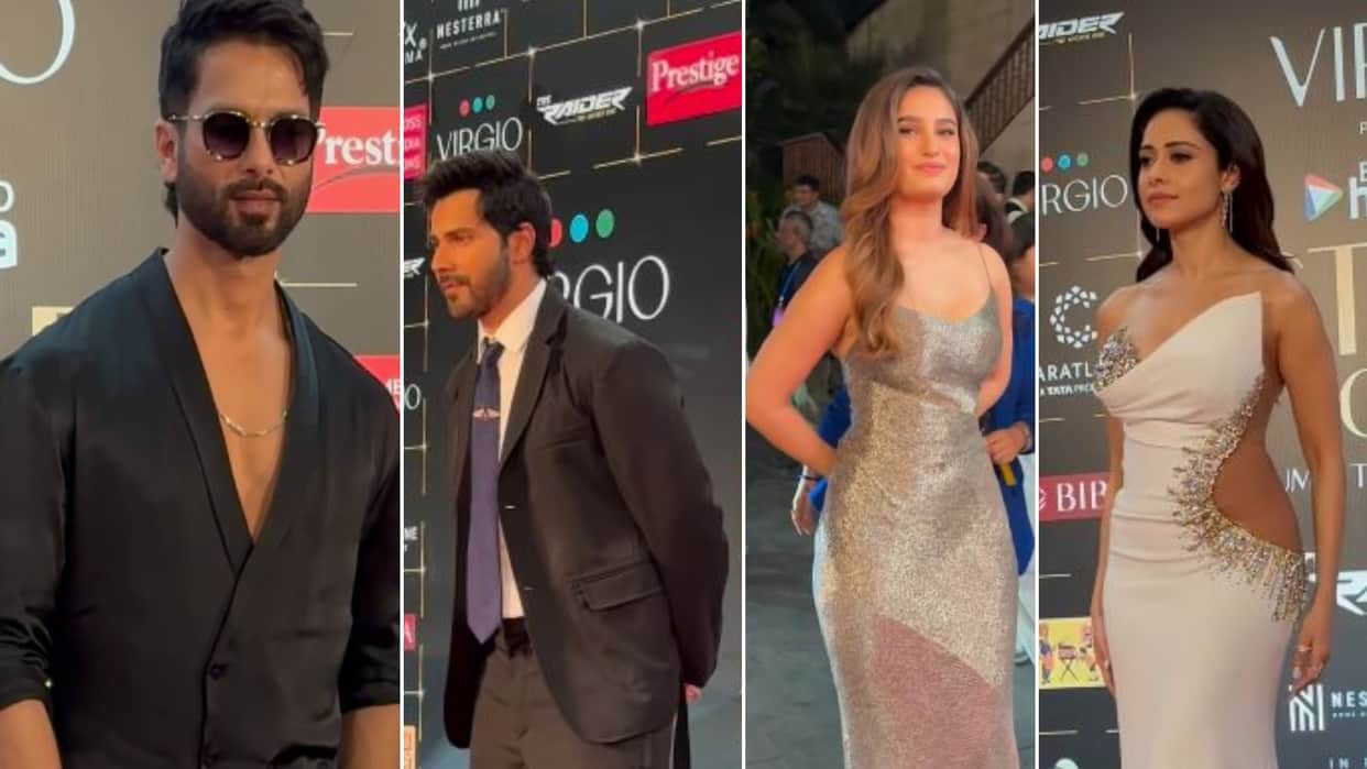 Stylish award night akshay kumar tiger shroff entry on bike hina khan avneet kaur malaika arora rasha thadani