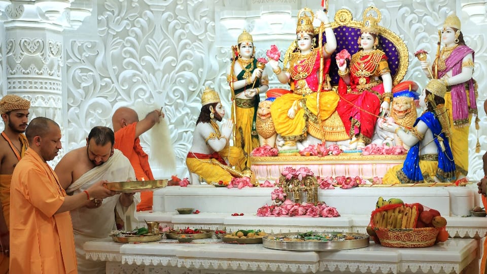 Ram Mandir Sita Ram royal splendor is becoming visible He was seated on a seven feet high gold-studded throne