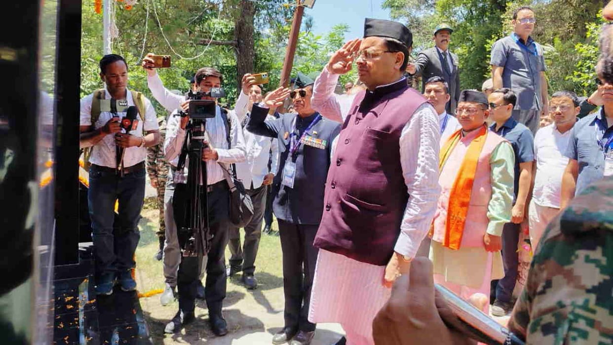 CM Dhami and Speaker reached Shaurya Mahotsav in Tharali paid tribute to the martyrs Chamoli News