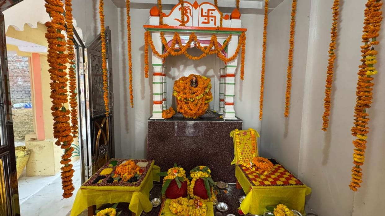 consecration of ashtadhatu idol of Maa Durga after 14 years in jaunpur