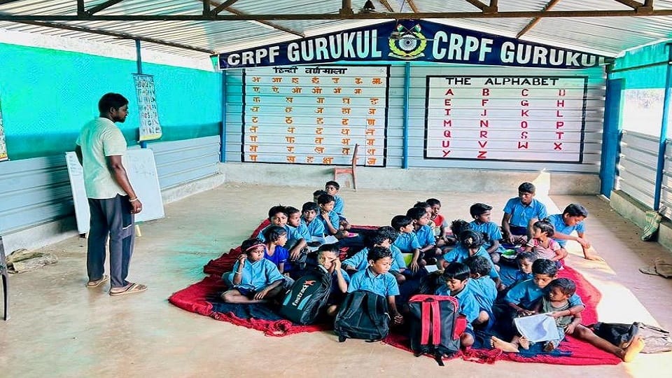 CRPF Gurukul Soldiers spread awareness about education in Naxalite Hidma village take responsibility for educa