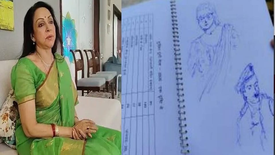 Sketches of officers came out with instructions from Hema's pen