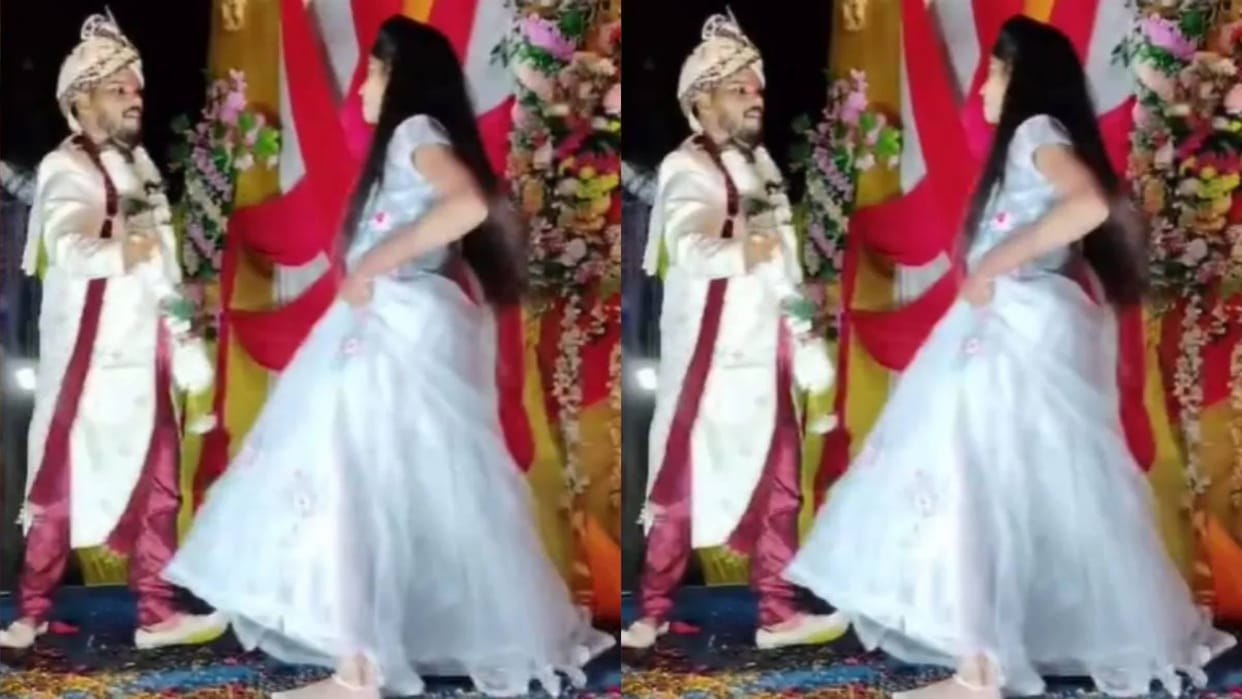 The groom was sitting on the stage when the sister in law came and started dancing Video goes Viral