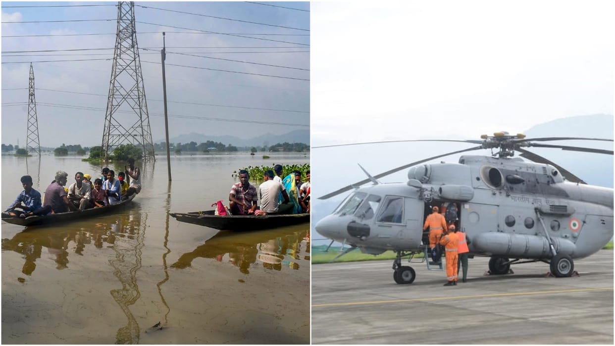 Situation becoming normal in Assam, water level of rivers decreasing, helicopter reached Sikkim with 'relief'