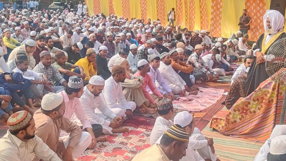 Thousands of people offered prayers on Eid-ul-Azha, greeted each other by hugging each other