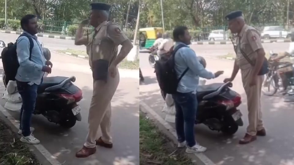 Activa rider hit him, ASI slapped him