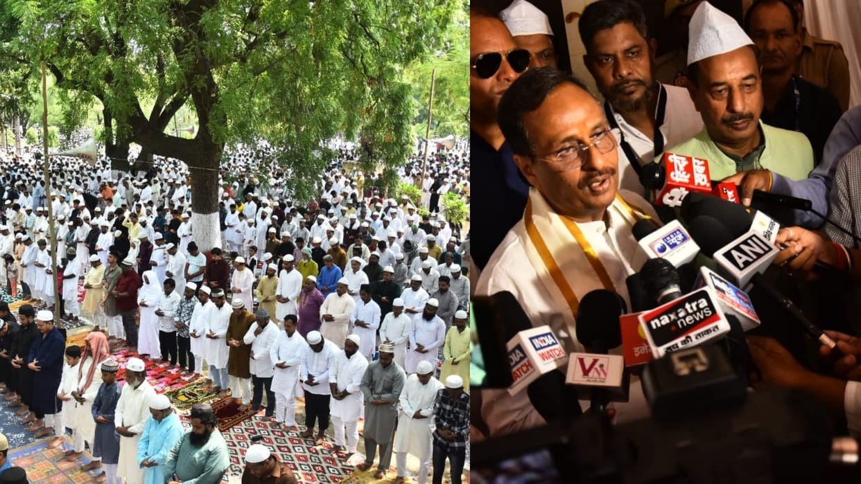 Bakreed today: People offered prayer in mosques and wishes each other.