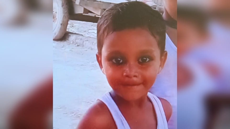 five year old child died after falling into a borewell in mainpuri