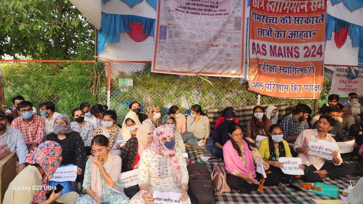Rajasthan: Protest Intensifies Over Demand to Postpone RAS Mains Exam Date, Aspirants Threaten Hunger Strike