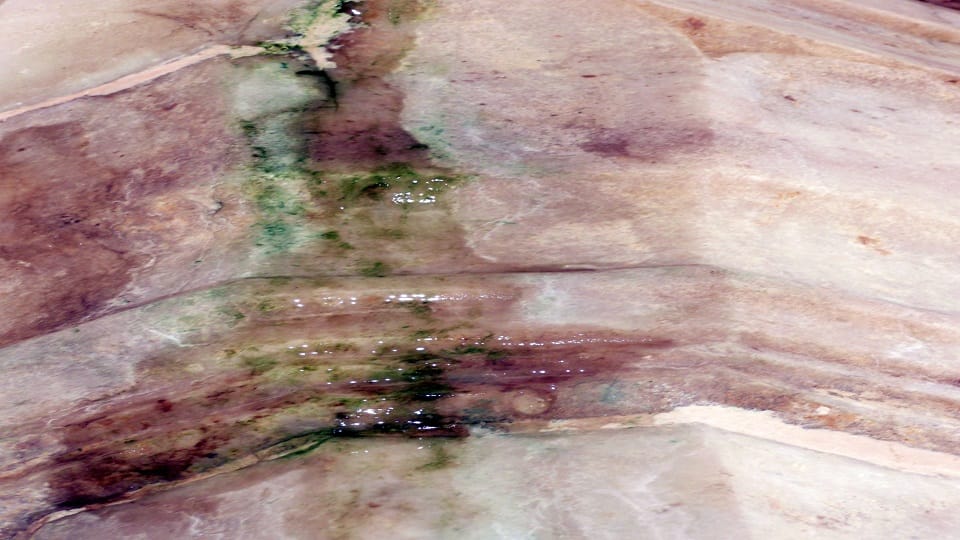 water leak from roof in main mausoleum of Taj Mahal