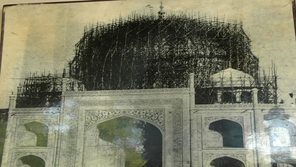 water leak from roof in main mausoleum of Taj Mahal