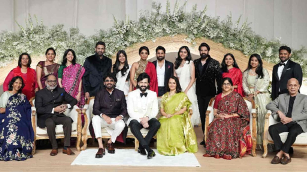 Akhil Akkineni Zainab Ravdjee Wedding Akkineni family hosted grand reception at Annapurna Studios in Hyderabad
