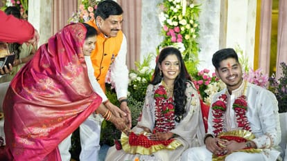 MP News: CM Mohan Yadav's younger son Abhimanyu got engaged to Ishita
