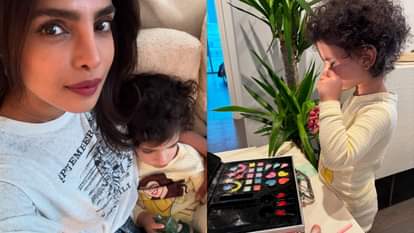 बेटी के सथ प्रियंका चोपड़ा