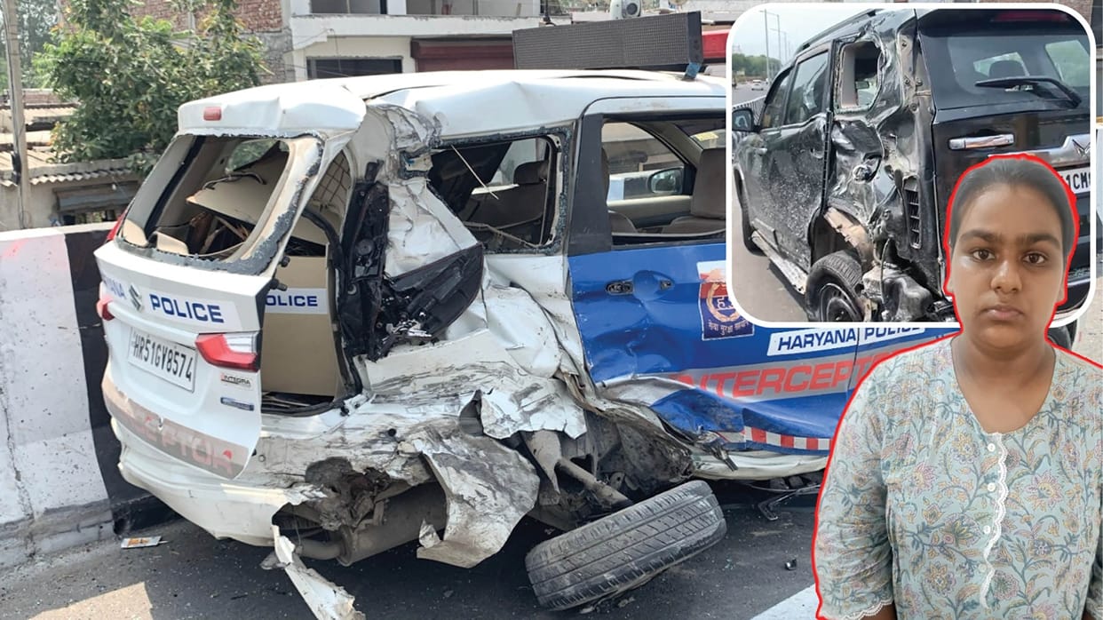 girl hit police vehicle with Scorpio she preparing to become a pilot