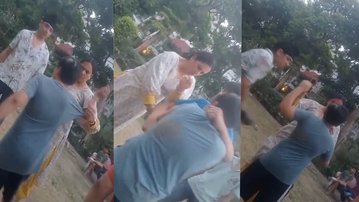 Kanpur: Woman scratches teenager in cricket fight, beats him with slippers, video goes viral