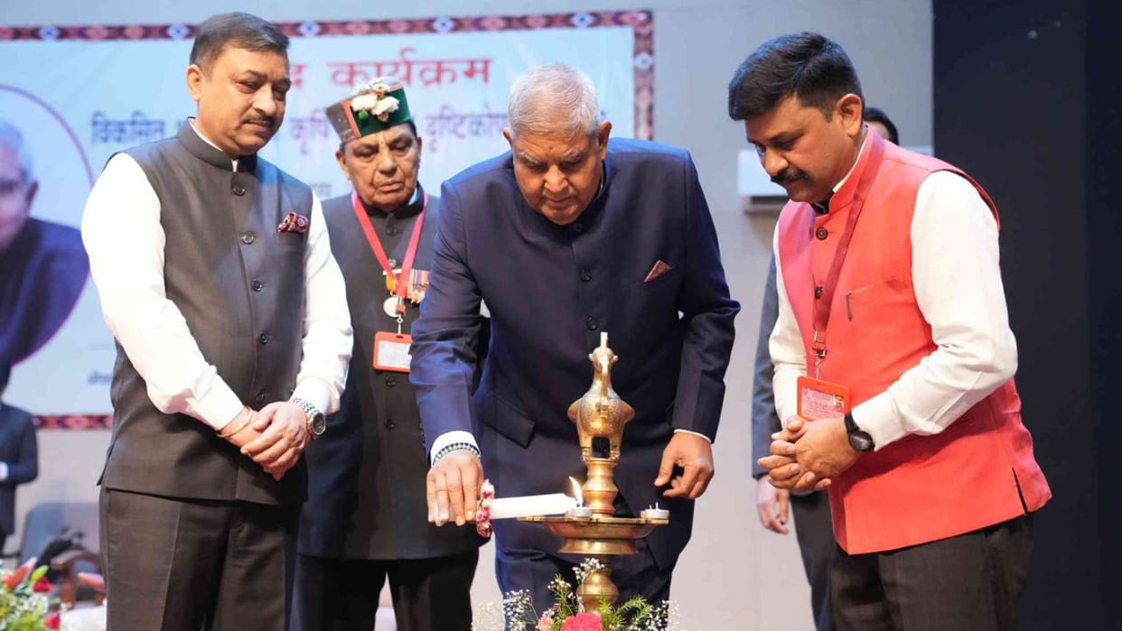Himachal VP Dhankhar said there is a need to work on agricultural intelligence value addition and research