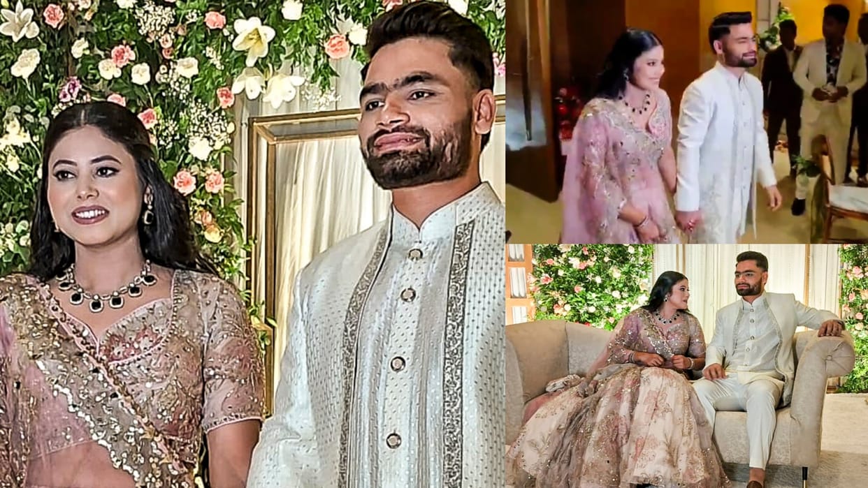 Rinku Priya Engagement Photos Video Guests Attend Rinku Singh Priya Sarong Ring Ceremony