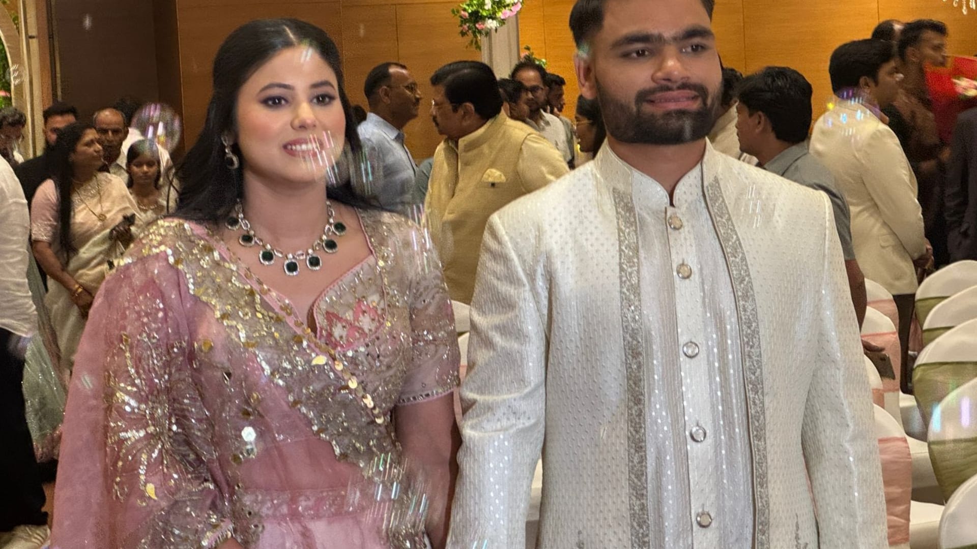 Rinku singh Priya saroj Engagement photos viral on social media