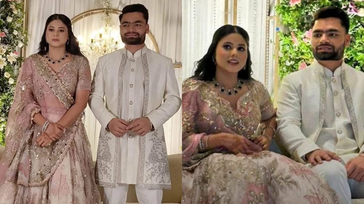 Rinku singh Priya saroj Engagement photos viral on social media