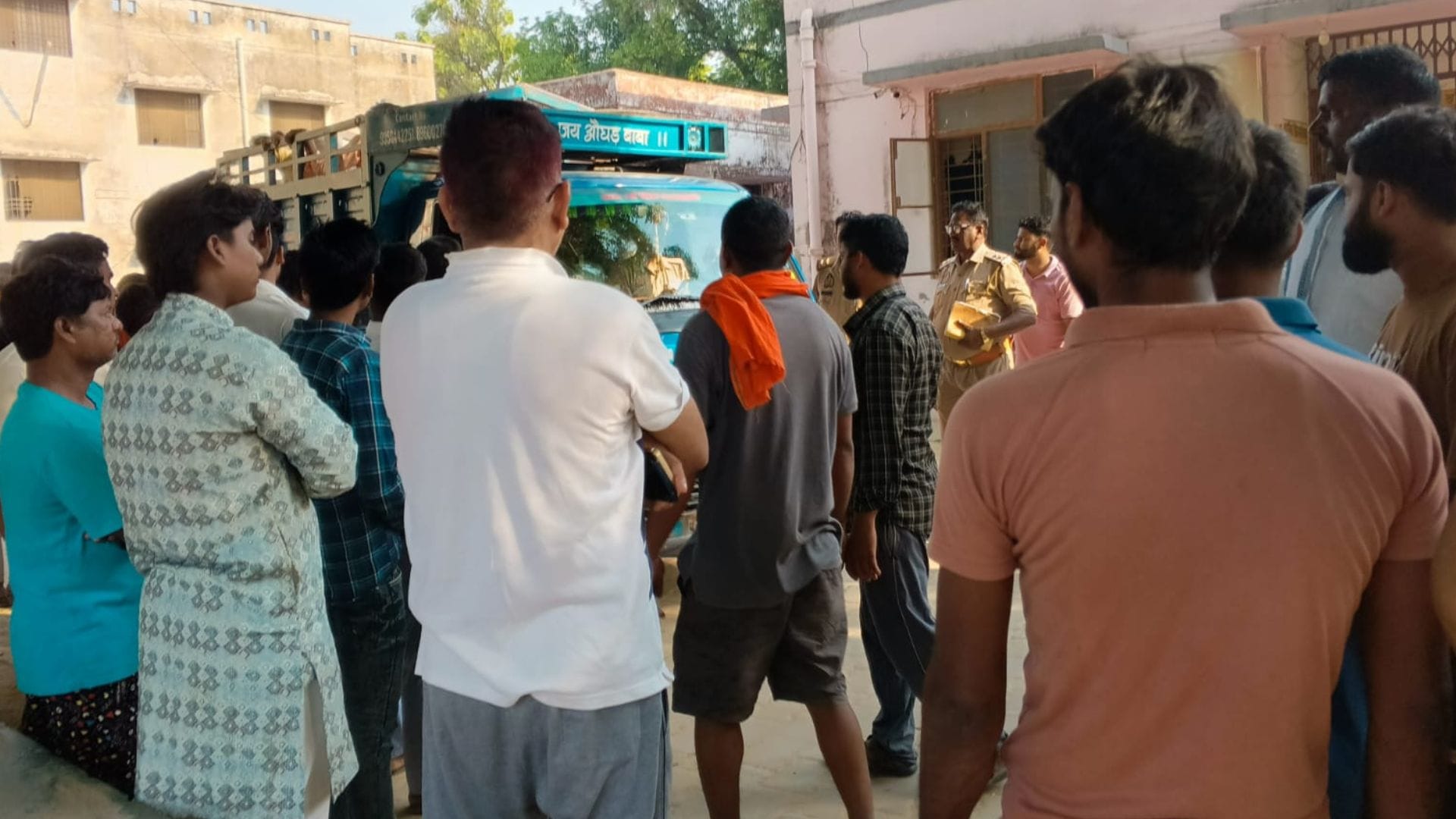 UP Accident news uncontrolled pickup crushed middle-aged man and teenager both died