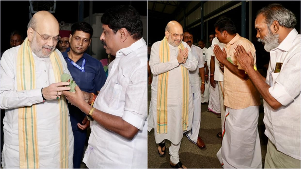 Amit Shah Tamil Nadu Visit Updates BJP Core committee meeting Nainar Nagendran Tamilisai Soundararajan