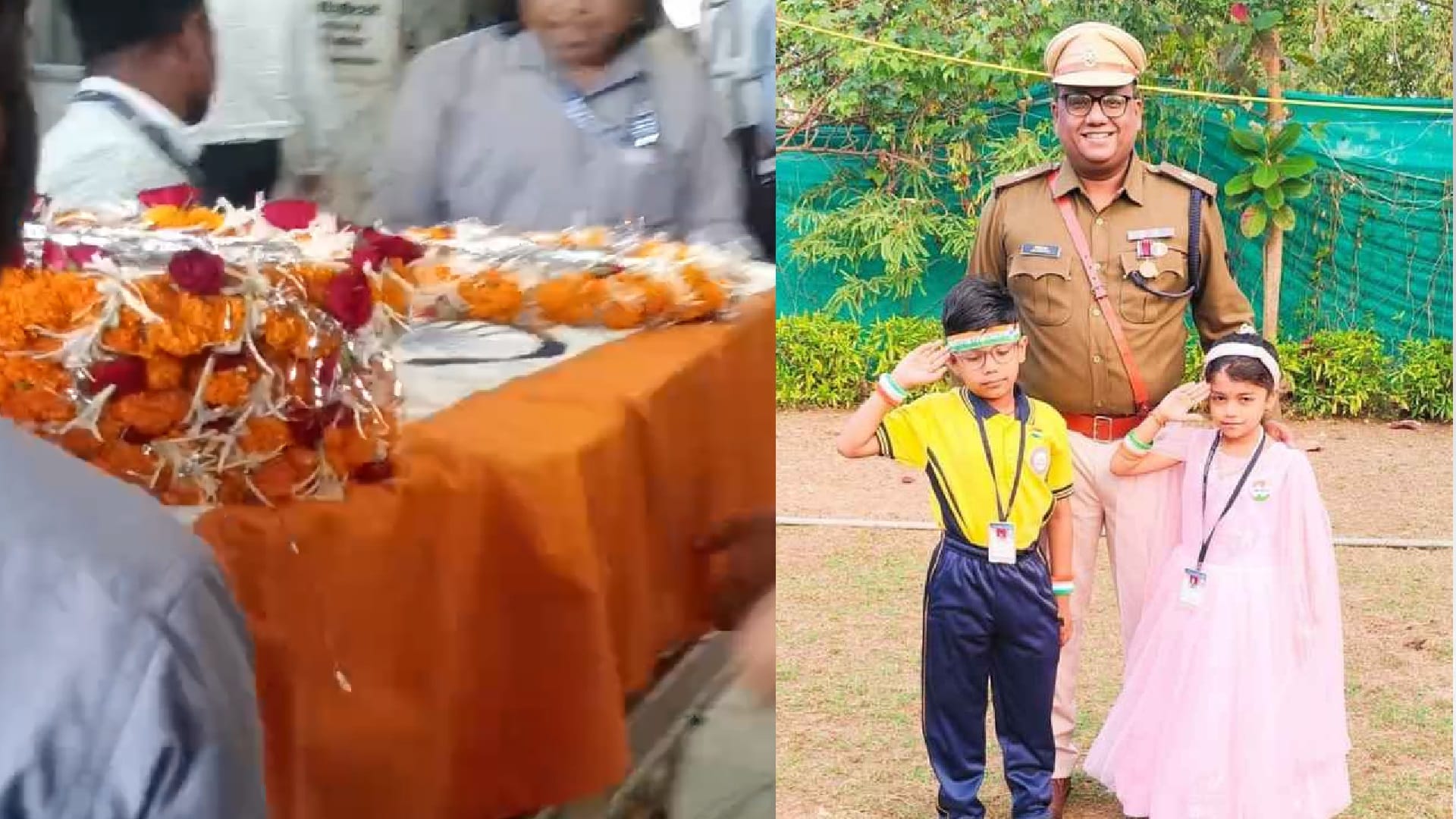 रायपुर पहुंचा पार्थिव शरीर, अपने दोनों बच्चों के साथ कोंटा के एएसपी आकाशराव गिरीपून्जे